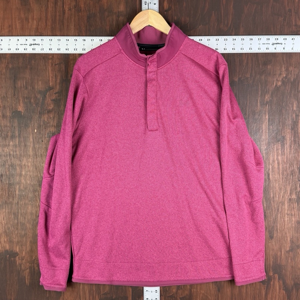 Under Armour Storm Quarter Snap Golf Fleece Sweater 1329832 Fuchsia Men's XL GUC